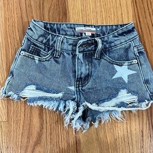 Vintage Havana girls star distressed jean shorts